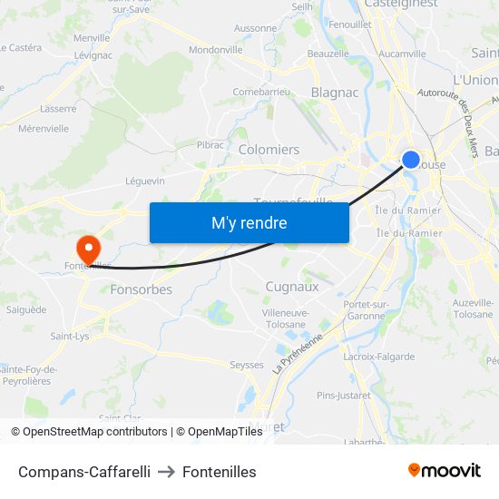 Compans-Caffarelli to Fontenilles map