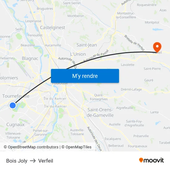 Bois Joly to Verfeil map