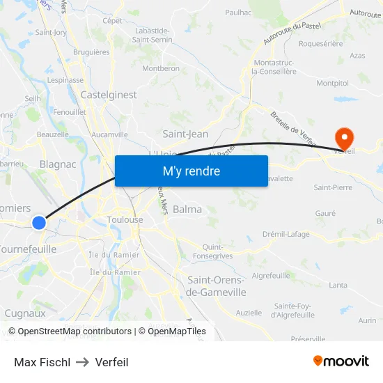 Max Fischl to Verfeil map