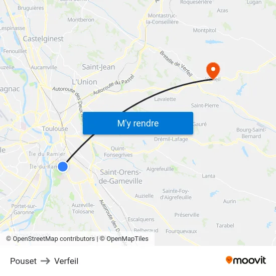Pouset to Verfeil map