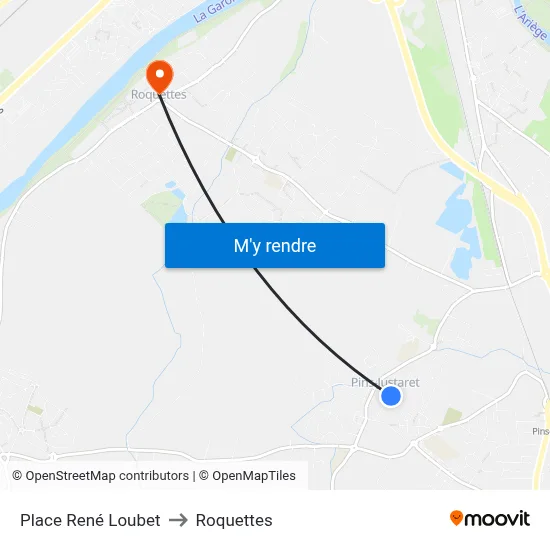 Place René Loubet to Roquettes map