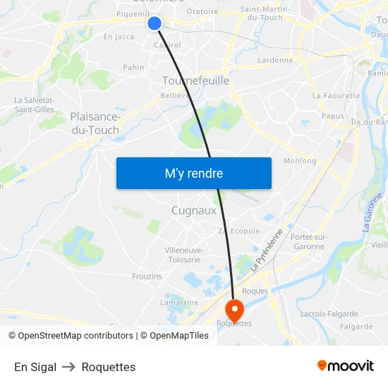 En Sigal to Roquettes map