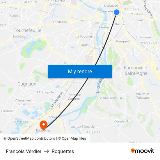 François Verdier to Roquettes map