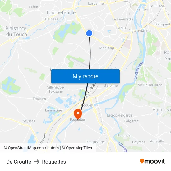 De Croutte to Roquettes map