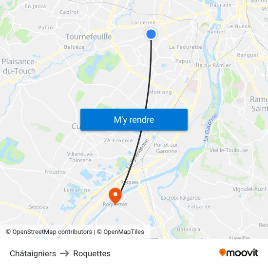 Châtaigniers to Roquettes map