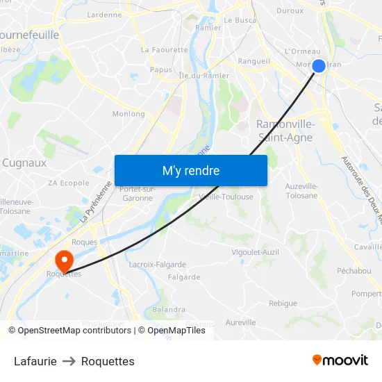 Lafaurie to Roquettes map