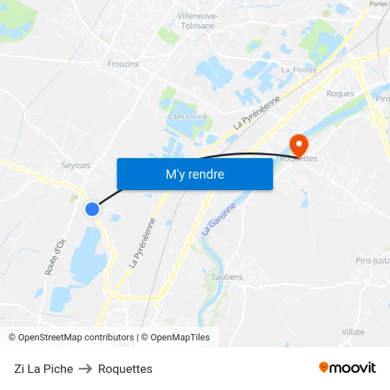 Zi La Piche to Roquettes map