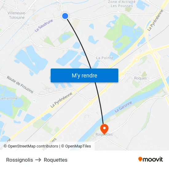 Rossignolis to Roquettes map