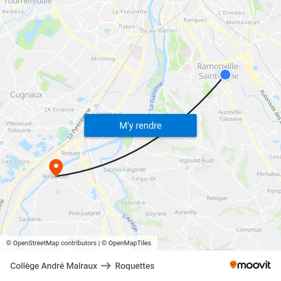 Collège André Malraux to Roquettes map