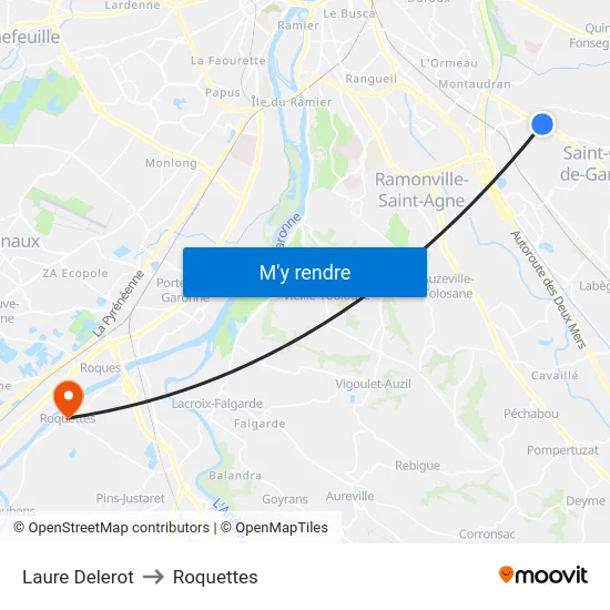 Laure Delerot to Roquettes map