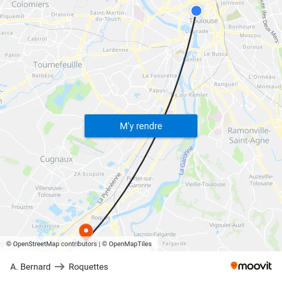 A. Bernard to Roquettes map