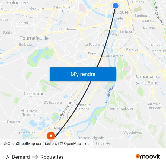 A. Bernard to Roquettes map