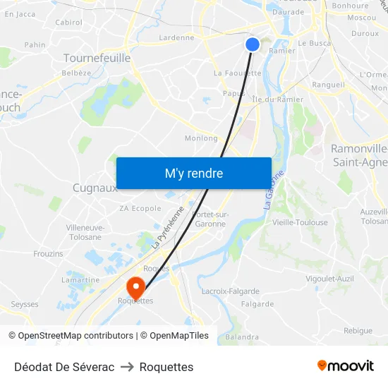 Déodat De Séverac to Roquettes map