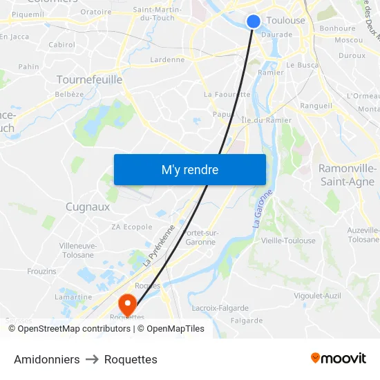Amidonniers to Roquettes map