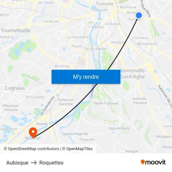 Aubisque to Roquettes map