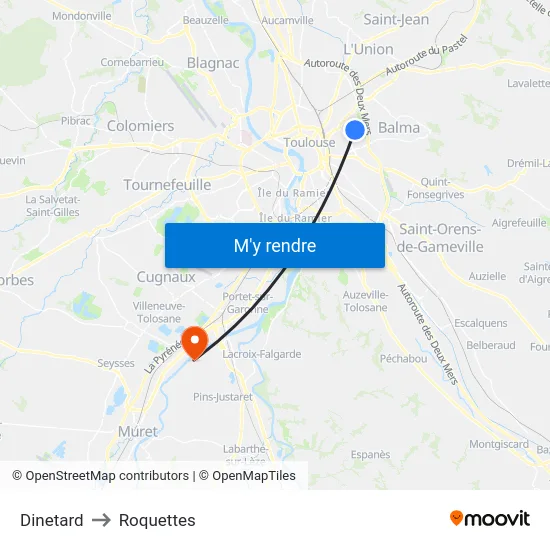 Dinetard to Roquettes map