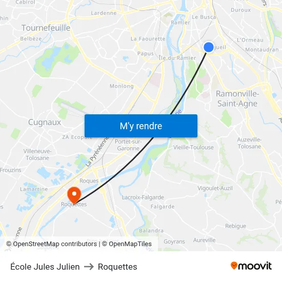 École Jules Julien to Roquettes map