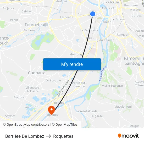 Barrière De Lombez to Roquettes map