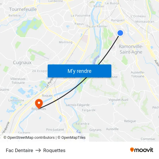 Fac Dentaire to Roquettes map
