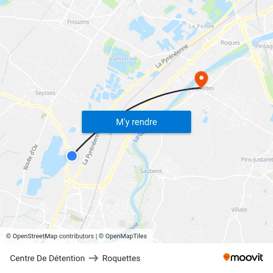 Centre De Détention to Roquettes map