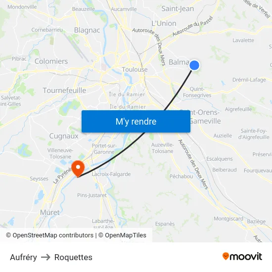 Aufréry to Roquettes map