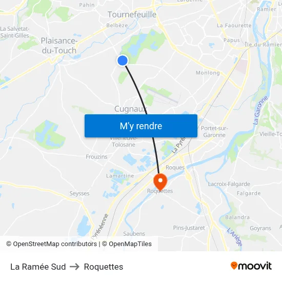 La Ramée Sud to Roquettes map