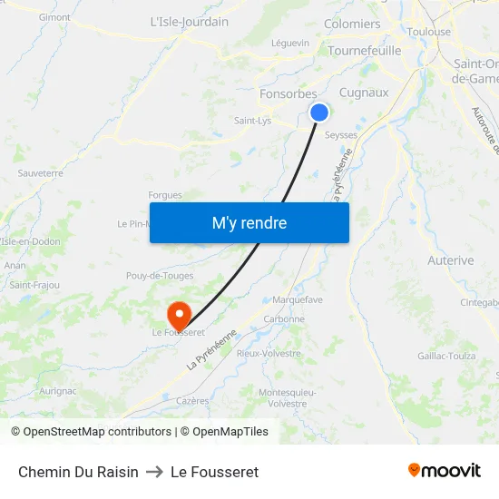 Chemin Du Raisin to Le Fousseret map