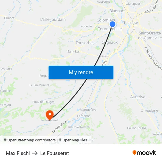 Max Fischl to Le Fousseret map