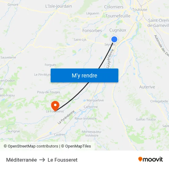 Méditerranée to Le Fousseret map