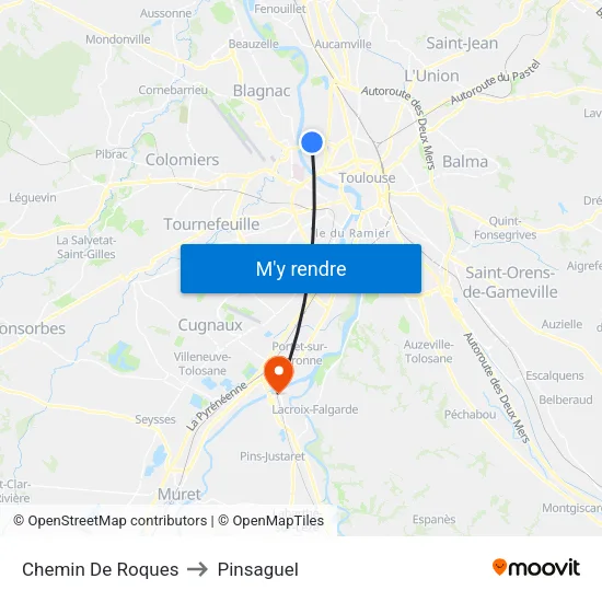 Chemin De Roques to Pinsaguel map