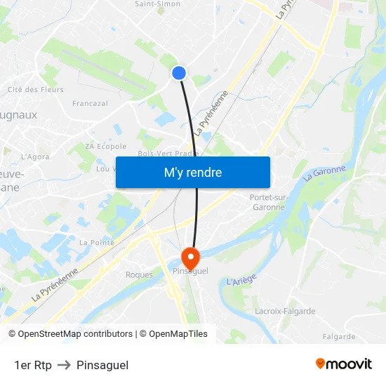1er Rtp to Pinsaguel map