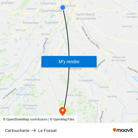 Cartoucherie to Le Fossat map