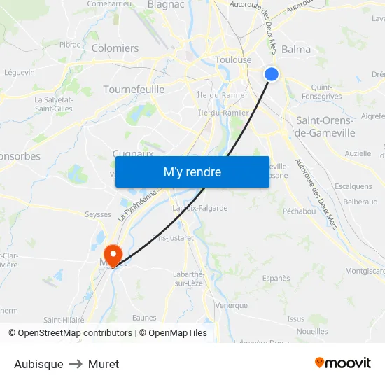 Aubisque to Muret map