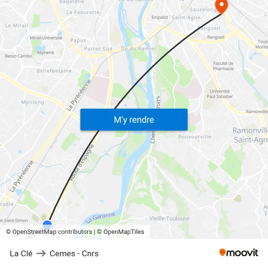 La Clé to Cemes - Cnrs map