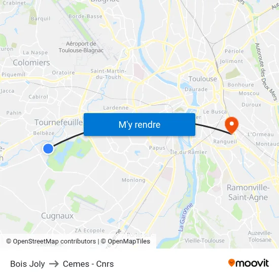 Bois Joly to Cemes - Cnrs map