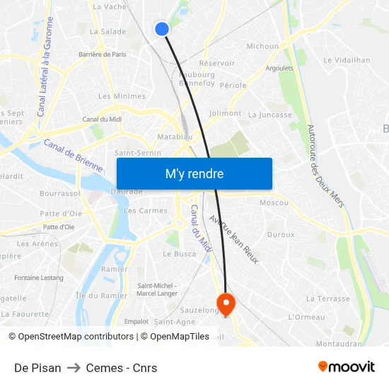 De Pisan to Cemes - Cnrs map