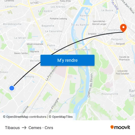 Tibaous to Cemes - Cnrs map