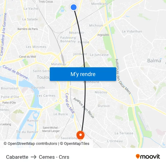 Cabarette to Cemes - Cnrs map