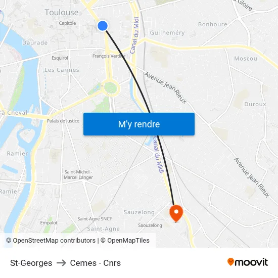 St-Georges to Cemes - Cnrs map
