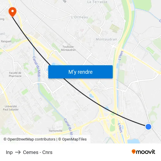 Inp to Cemes - Cnrs map
