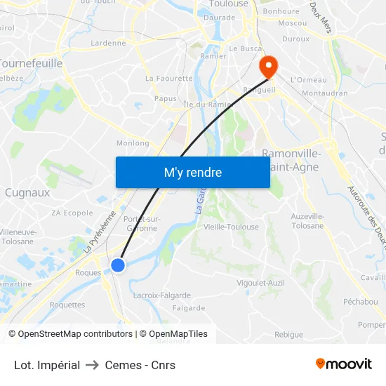 Lot. Impérial to Cemes - Cnrs map