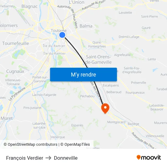 François Verdier to Donneville map