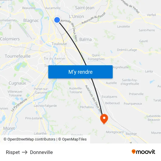 Rispet to Donneville map