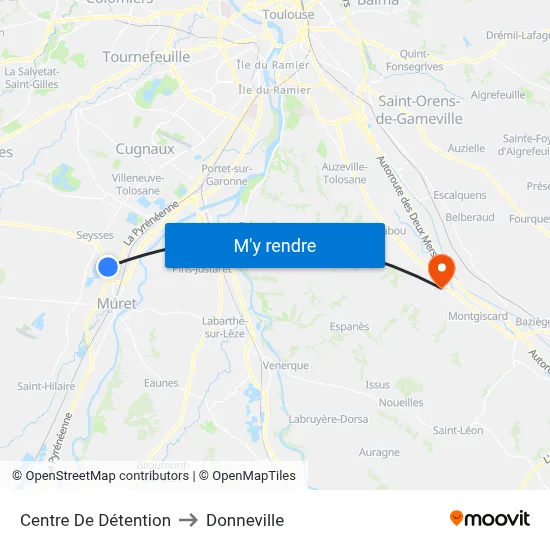 Centre De Détention to Donneville map