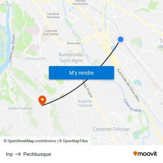 Inp to Pechbusque map