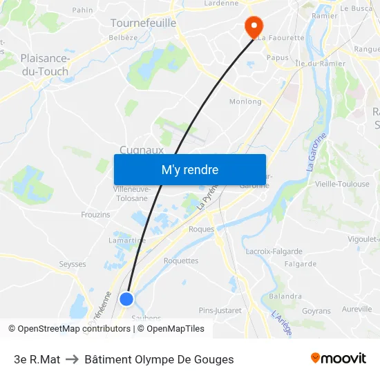 3e R.Mat to Bâtiment Olympe De Gouges map