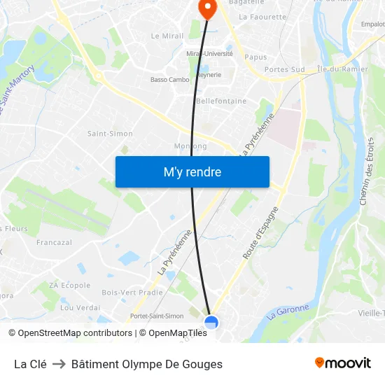 La Clé to Bâtiment Olympe De Gouges map