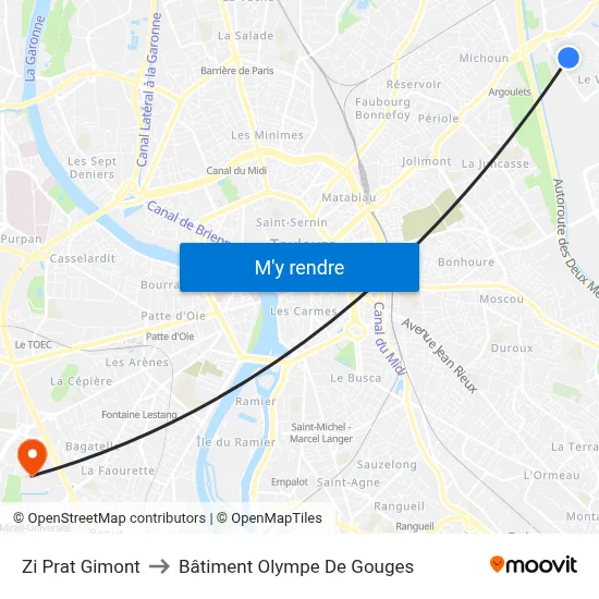 Zi Prat Gimont to Bâtiment Olympe De Gouges map