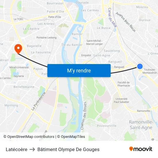 Latécoère to Bâtiment Olympe De Gouges map