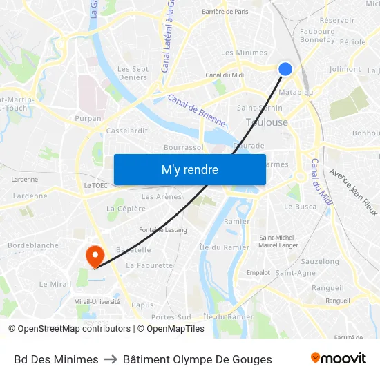 Bd Des Minimes to Bâtiment Olympe De Gouges map